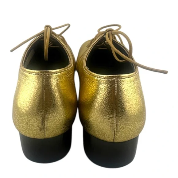 Rachel Comey Gold Leather Heeled Oxfords - www.joarbit.com